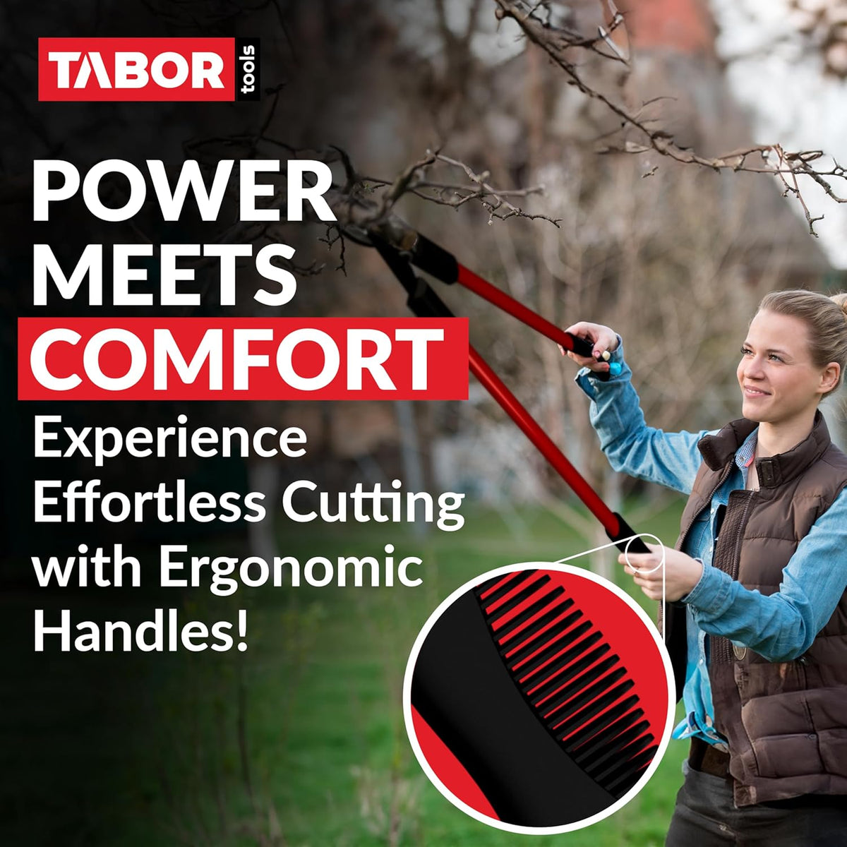 TABOR TOOLS GL16A Bypass Lopper, Chops Branches with Ease, Classic 28 Inch Tree Trimmer, Branch