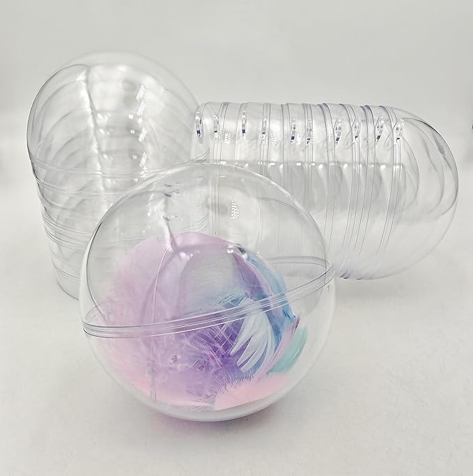 Acrylic Hollow Ball, Clear Plastic Fillable Ornaments Ball, DIY Clear Plastic Balls for New Years