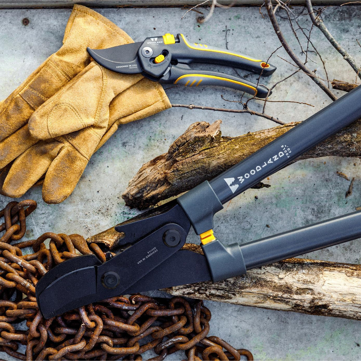 Woodland Tools Super Duty Lopper, 32 Inch Geared Bypass Branch Cutter with Soft Grip Handles