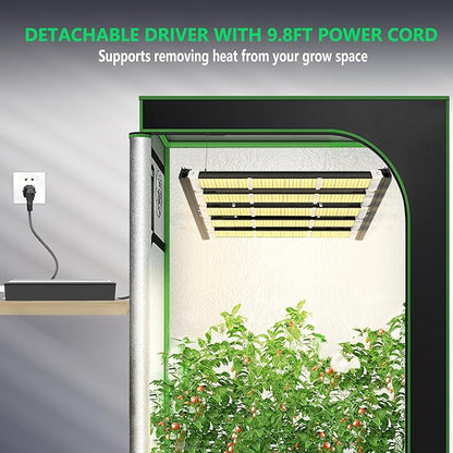 A ANLEOLIFE Stretchable LED Grow Lights with Samsung LM301H EVO Diodes 300W Full Spectrum Dimmable