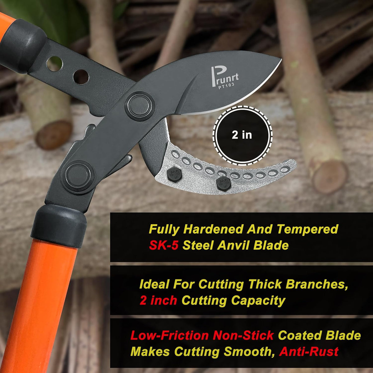 Anvil Lopper 29 Inch with Geared Sync Drive, Pruners for Gardening and Tree Trimmer, Branch Cutter