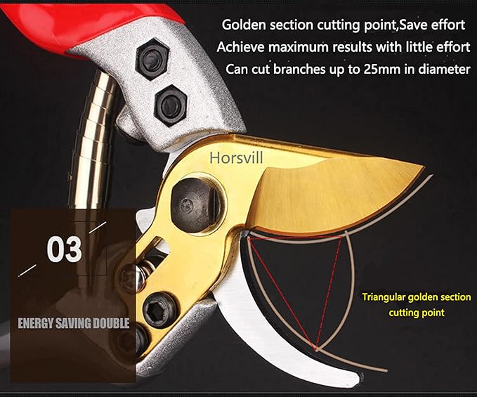 Garden Shears, Japanese labor-saving Garden Scissors, Pruning Shears and Garden Secateurs for Woman