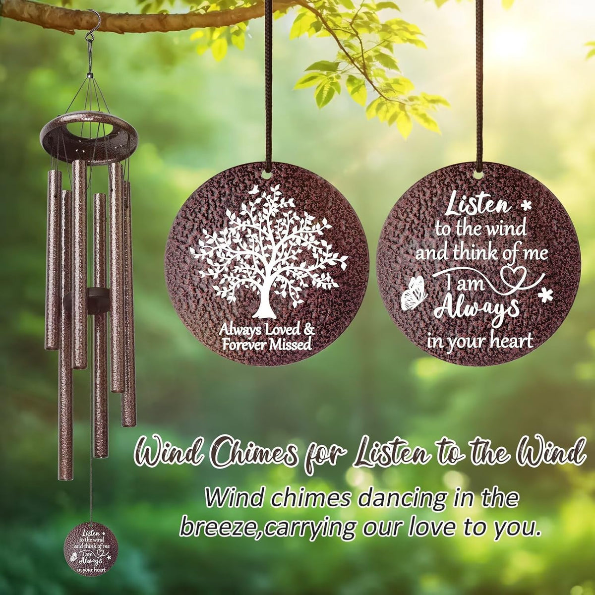 Memorial Gifts for Loss of Love one, 25''Memorial Wind Chimes of Sympathy Gifts for Loss of Love
