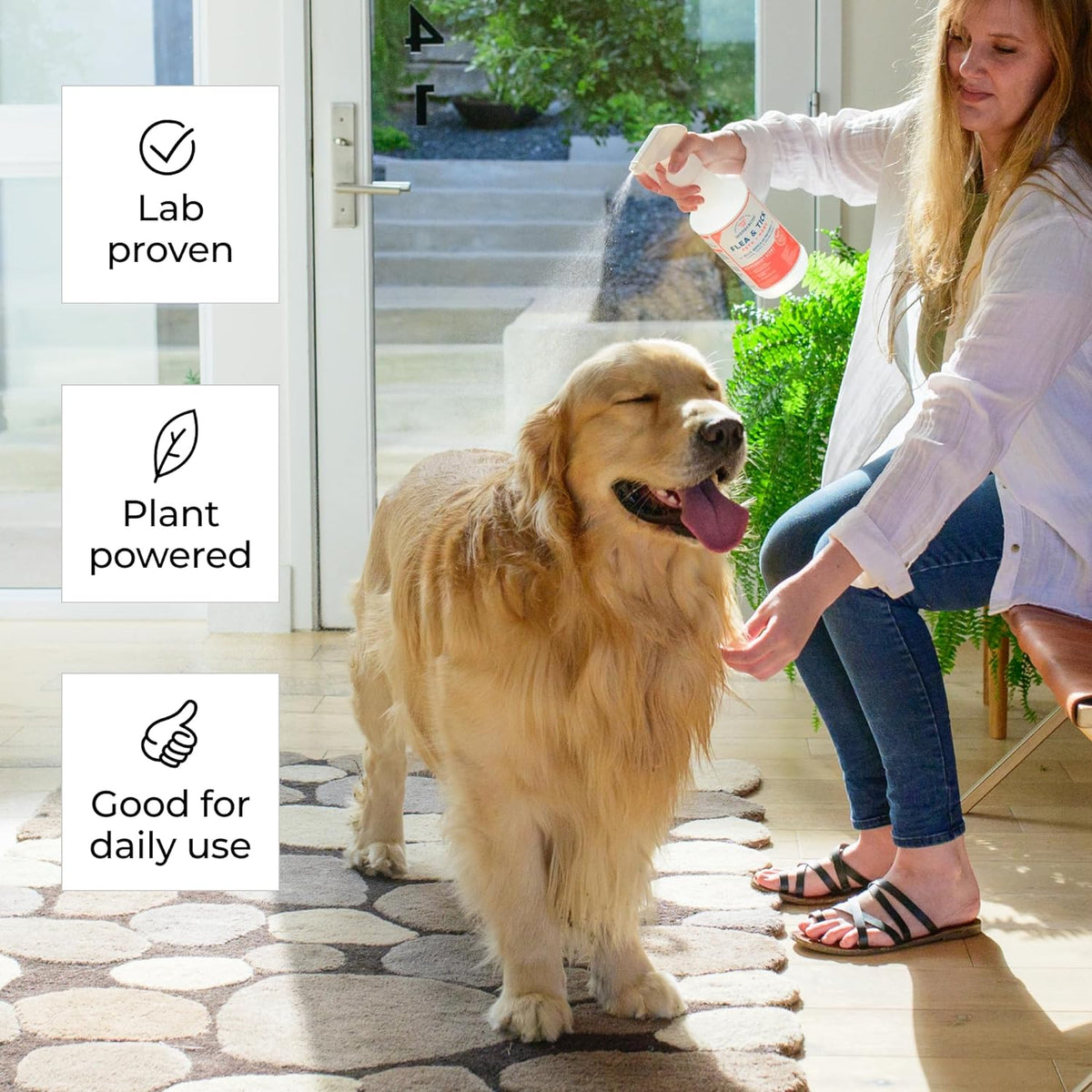 Wondercide - Flea, Tick & Mosquito Spray for Dogs, Cats, and Home - Flea and Tick Killer, Control