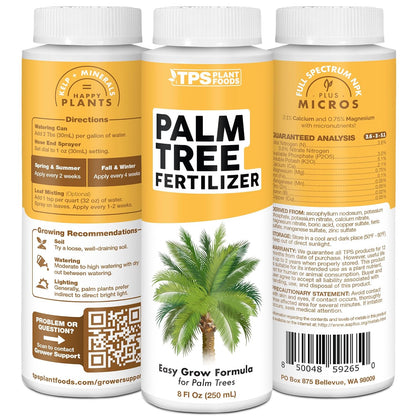 Palm Tree Fertilizer for All Palms and Ferns, Liquid Plant Food 8 oz (250mL)