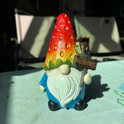 Strawberry Gnome Garden Decor Statue Cute Outdoor Statue Ideal Gnome Decoration Gift for Gardens