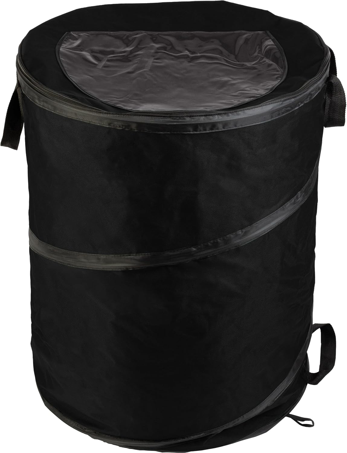 Wakeman Collapsible Trash Can - 46-Gallon Garbage Can Outdoor Bin with 3 Stakes for RV, Camping