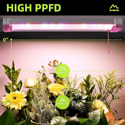 Hlite16inch Adjustable Full Spectrum Plant Growing Lamps- Linkable Grow Lights for Indoor Plants