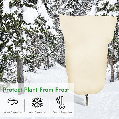 2 Pack Plant Covers Freeze Protection, 47" X 71" Large Frost Cloth Plant Freeze Protection, Frost