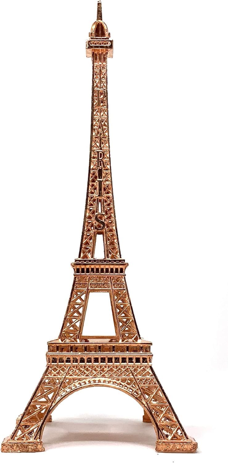 allgala Eiffel Tower Statue Decor Alloy Metal, and Size (10", Rose Gold)