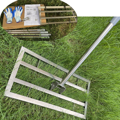 2025 Updated Lawn Leveling Rake, Lawn Leveler Tool with Double-Sided Design,70'' Adjuatble