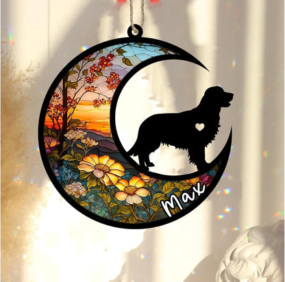Personalized Dog Memorial, Custom Name Golden Retriever Dog Christmas Ornament with Name, Custom