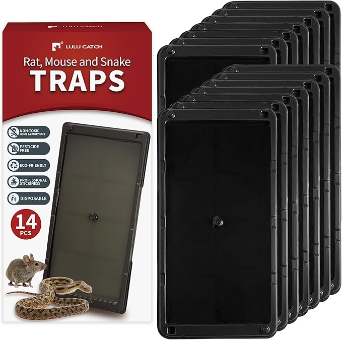 LULUCATCH Mouse Traps 14 Pack, Heavy Duty Mouse Traps Indoor for Home, Rat Trap for Mice & Snakes