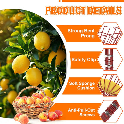 26FT Tree Trimmer, Manual Pole Saw with 5-20FT Extension Pole, Fruit Picker for Orange Lemon Mango