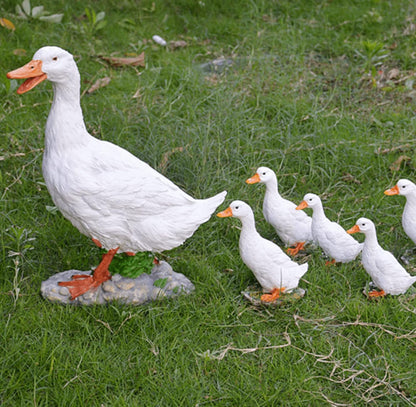 Real Farm Duck Statues,Funny Duck Fence Decoration,Resin Duck Decor,Outdoor Real Animal Statue,Duck