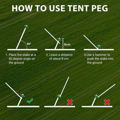 Eurmax USA Galvanized Non-Rust Camping Family Tent Pop Up Tent Stakes Ice Tools Heavy Duty