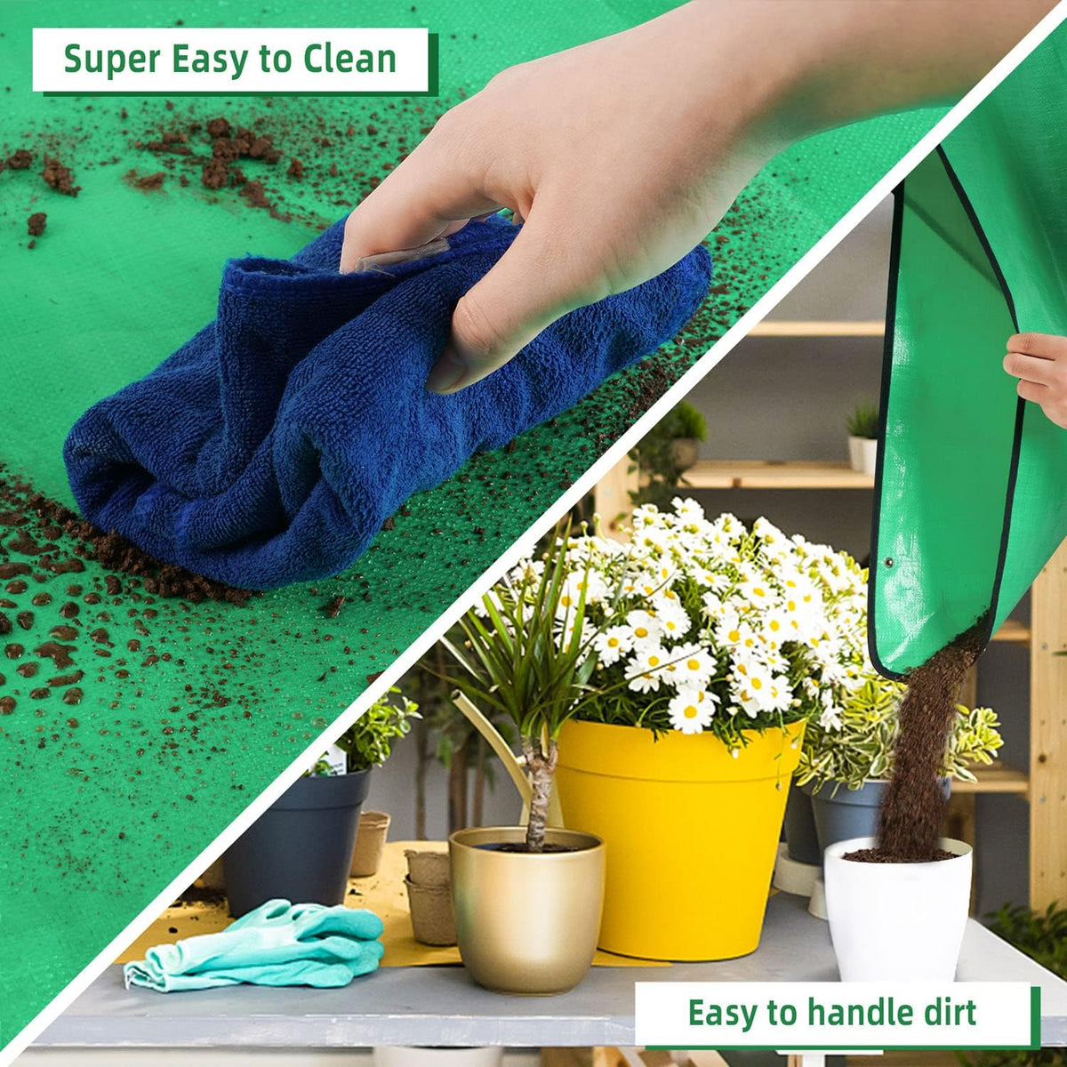 39.5" x 31.5" Large Repotting Mat for Indoor Plants Transplanting Control Mess Table Top Gardener