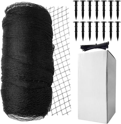 Koi Fish Pond Netting Shield 14ft x 14ft, Black Heavy Duty Pool Leaf net Cover, Protects Garden