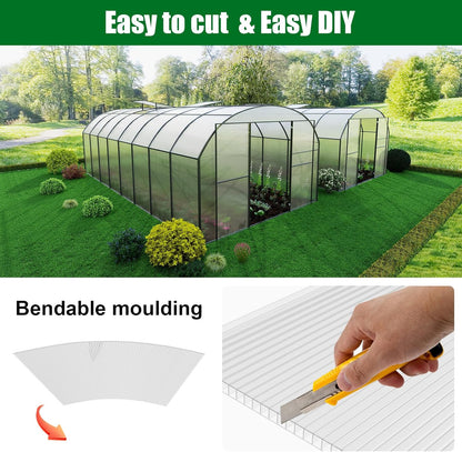 Polycarbonate Greenhouse Panels 14 Pack 4' x 2' x 0.32" Twin-Wall UV-Protected All Weather Plastic