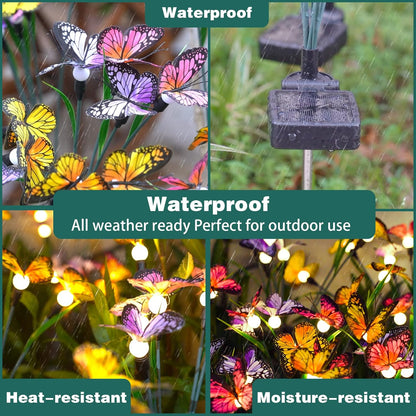 TONULAX Solar Garden Lights - Swaying Butterfly Light, Swaying in The Wind, Solar Outdoor Lights