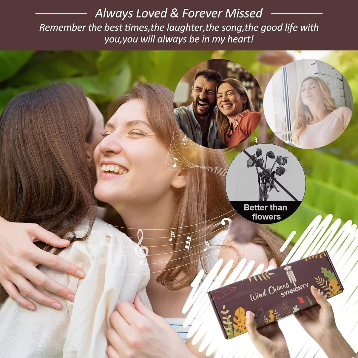 Memorial Gifts for Loss of Love one, 25''Memorial Wind Chimes of Sympathy Gifts for Loss of Love