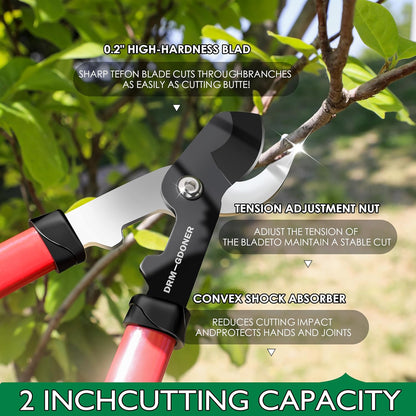 23" Bypass Lopper,Heavy Duty Branch Cutter with 2" Cutting Capacity,Tree Trimmer for Gardening