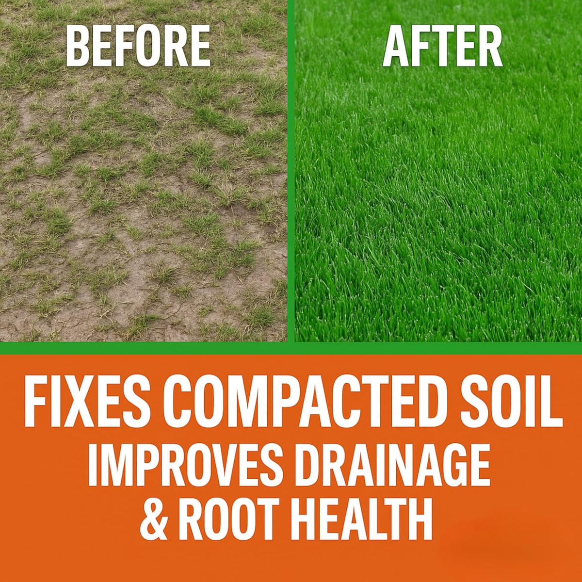 Soft Soil Liquid Soil Aerator & Lawn Treatment to Fix Compacted Soils, Improve Drainage with