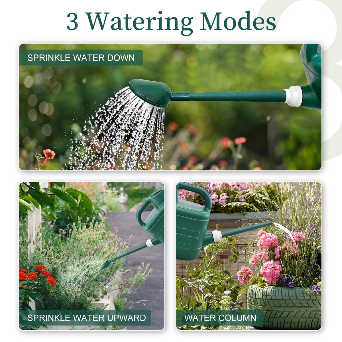 2 Gallon Watering Can, Large Garden Watering Can for Outdoor Plants