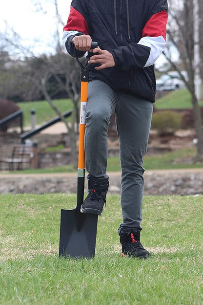 Ashman Spade Shovel (1 Pack) – 41 Inches Long D Handle Grip – The Single Shovel Weighs 2.2 Pounds