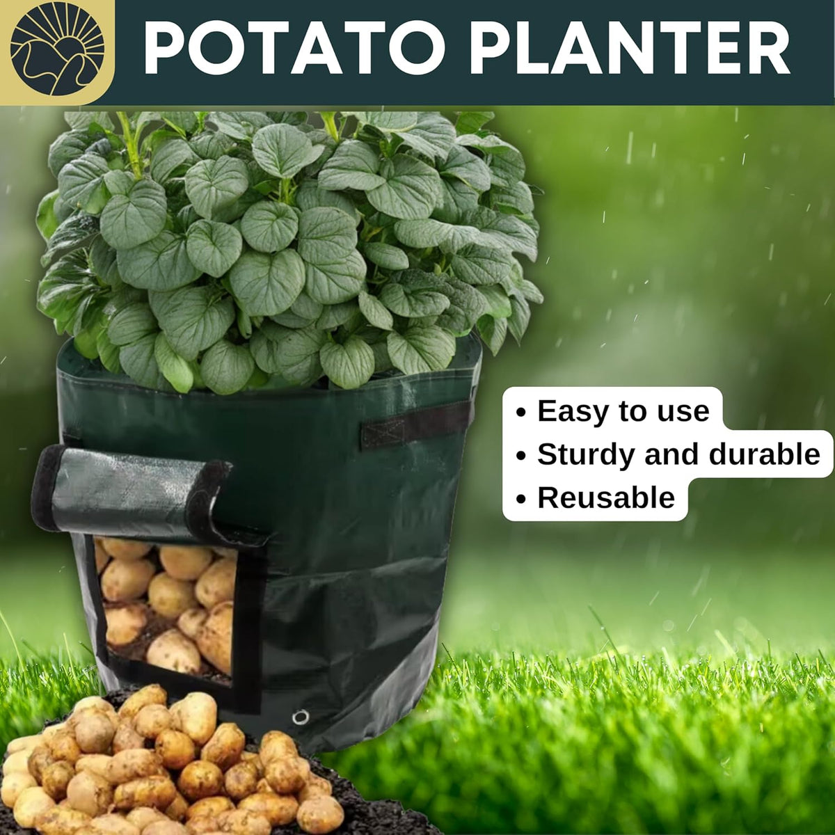 SunVara Potato Grow Bags 10 Gallon Grow Bags 5 Pack