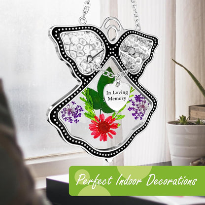 KY&BOSAM Angle Suncatcher in Loving Memory Glass Sun Catchers for Windows Hanging Wind Chime