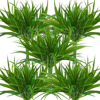 32 Pcs Artificial Grass Fake Plants 17.3in Outdoor Plants UV Resistant Faux Greenery Stems Fake