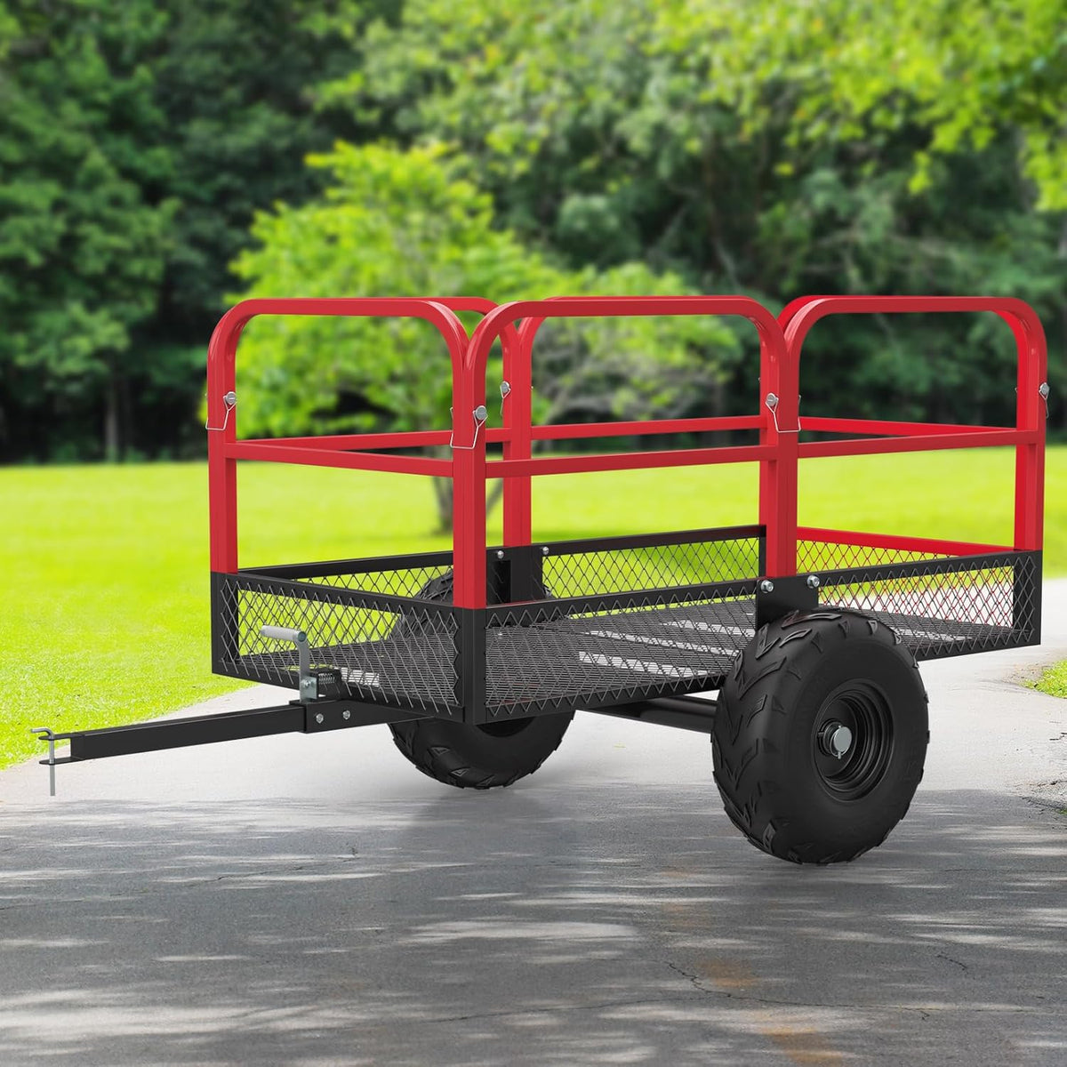 GAOMON Heavy Duty Utility Cart Cargo Trailer, 1700 Lbs 15 Cubic Feet, Yard Utility Trailer with