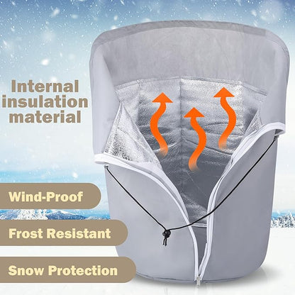 Tlswshsy 2PCS Plant Winter Protection Pot - 19.7" x 17.7" Flower Pot Protection Bag - Anti-Frost