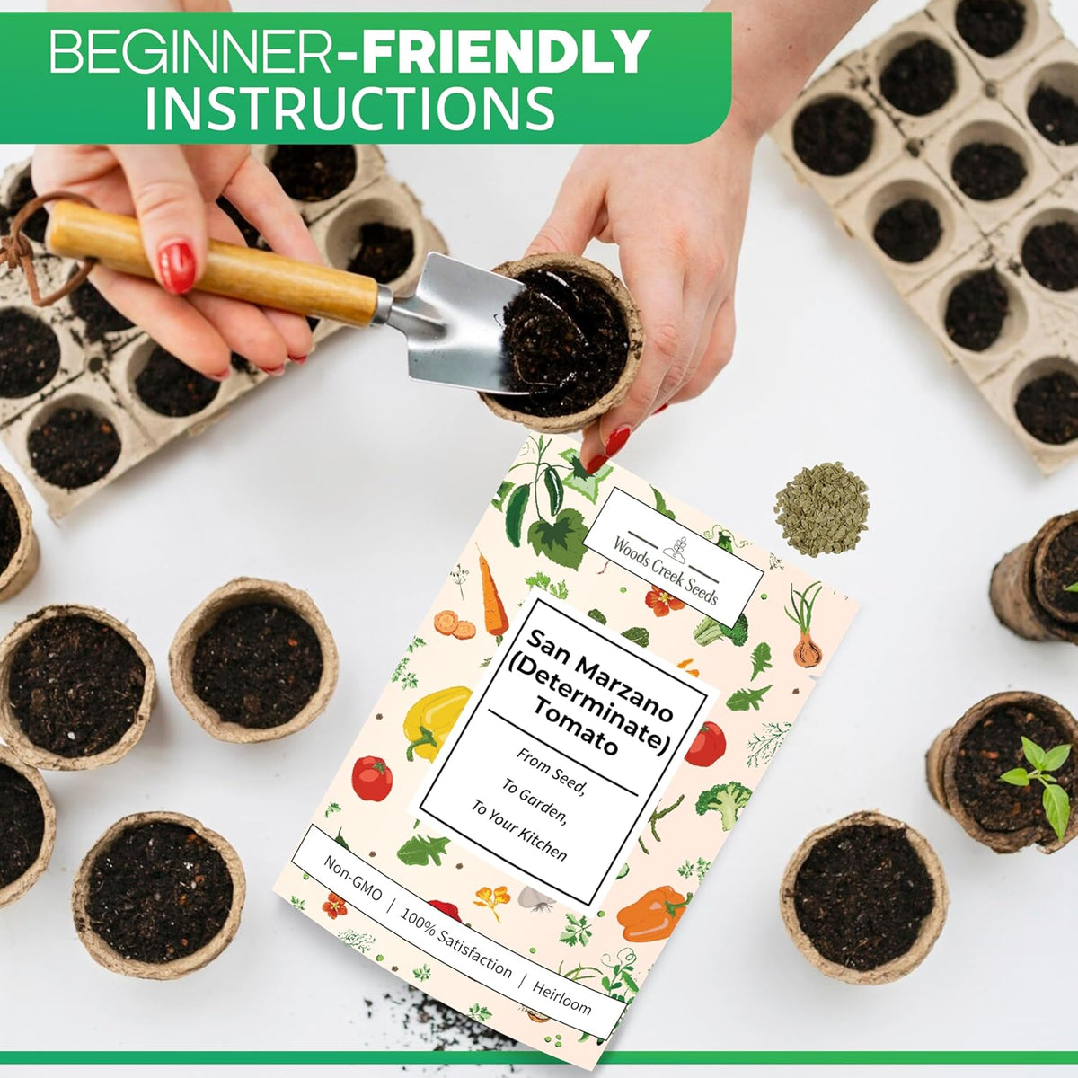 Woods Creek Seeds: San Marzano Tomato Seeds for Planting - Heirloom Tomato Seeds for Planting
