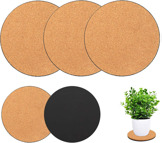 3 Pieces Cork Plant Coasters, 10 Inch Cork Plant Mats, Cork Coaster for Planters, Large Plant