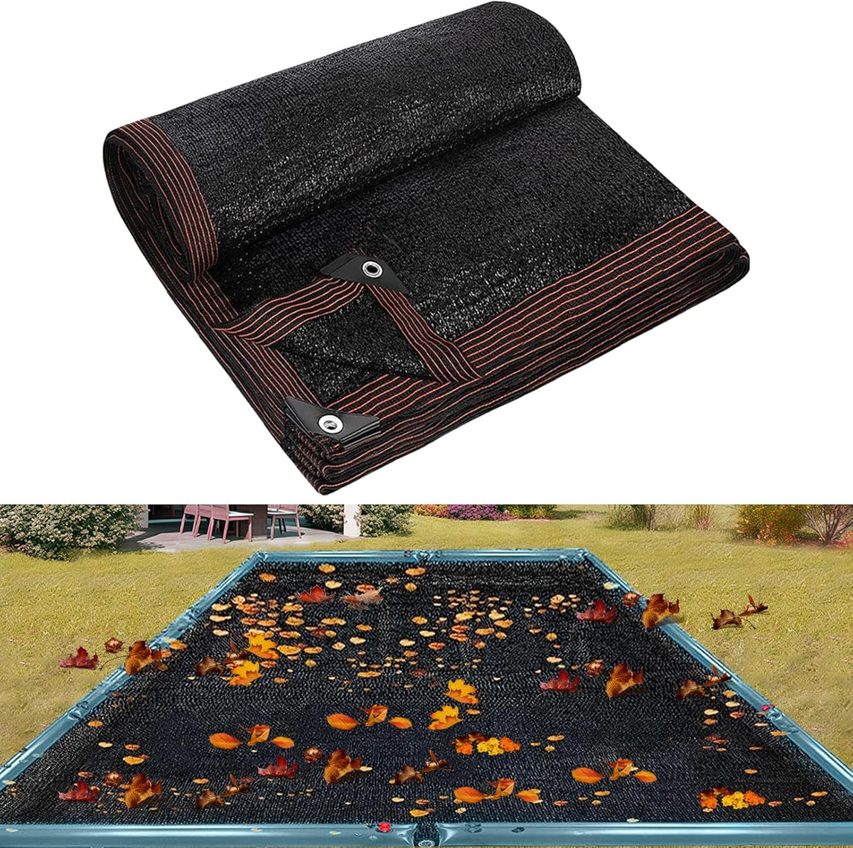 20 x 40FT Pool Leaf Net Cover- Thicken Rectangle Leaf Netting for Inground and Above Ground