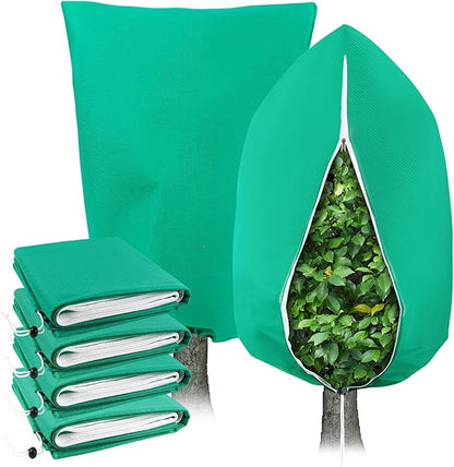 4 Pack Plant Covers Freeze Protection for Winter, 2.2oz/yd² Frost Blankets Cloths With