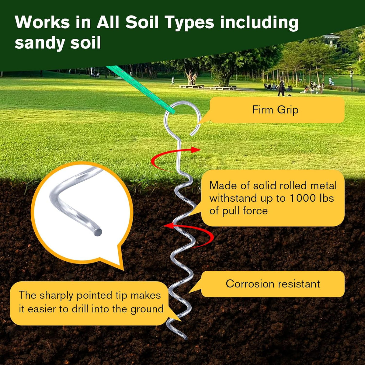 A Tree Support kit for straightening Trees, which Includes Supporting Metal Stakes and Ropes. It