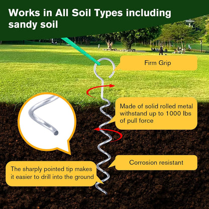 A Tree Support kit for straightening Trees, which Includes Supporting Metal Stakes and Ropes. It