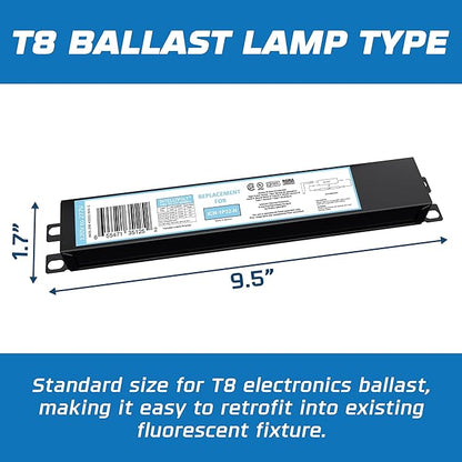 OHLECTRIC 10 Pack - Replacement for ICN1P32-SC 1 Lamp - T8 Fluorescent Ballast, Electronic Ballast