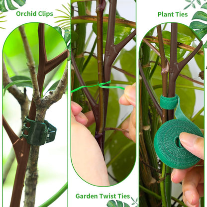 4 Pack 27.56" Detachable Twig Plant Support Stakes Set, Blends in to Plant, Branch Plant Sticks