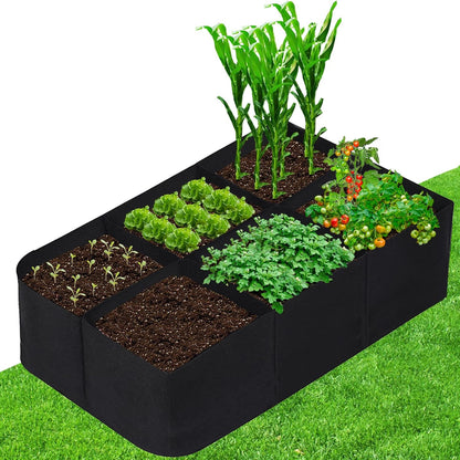 CJGQ Fabric Raised Garden Bed 4x2x1ft Garden Grow Bed Bags for Growing Herbs, Flowers and