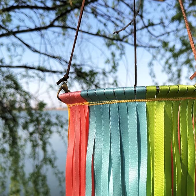 Satin Ribbon Windsock Streamer, Outdoor Decorations for Your Patio, Garden, Yard, Dock and Camper
