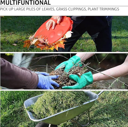 GardenHOME Garden and Yard Scoops Ladybug-Shaped Hand Rakes, Large Grabber with Leaf Claws for Easy