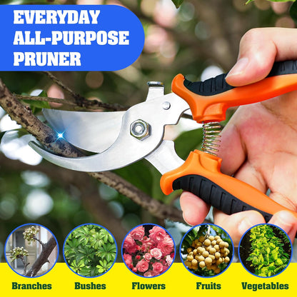 4 Pack Garden Pruning Shears, Stainless Steel Garden Shears, Gardening Shears, Garden Scissors