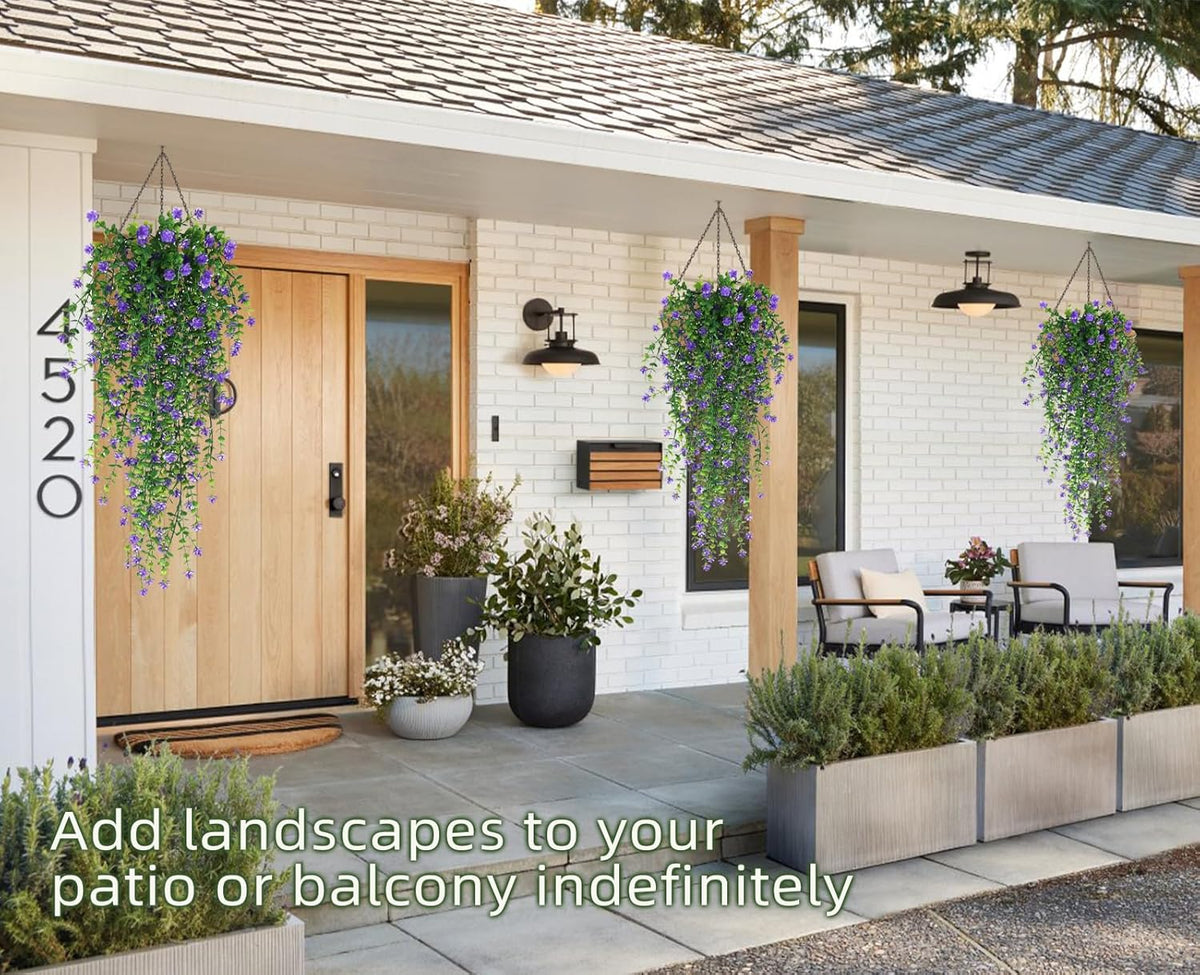 RECUTMS Vine Plant Fake Ferns Plants Large Faux Artificial Hanging Plants Wall Plants Artificial