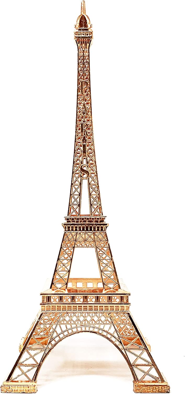 allgala Eiffel Tower Statue Decor Alloy Metal, and Size (15", Rose Gold)