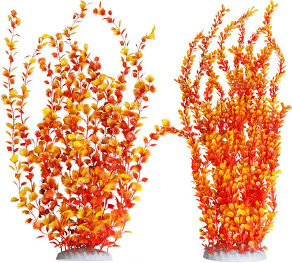 Hamiledyi Aquarium Plastic Plants Aquarium Decor Artificial Fish Tank Plants,Tall Fish Tank