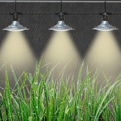 Espird Outdoor LED Grow Lights for Greenhouse 12-Light Waterproof String Grow Light, Full Spectrum